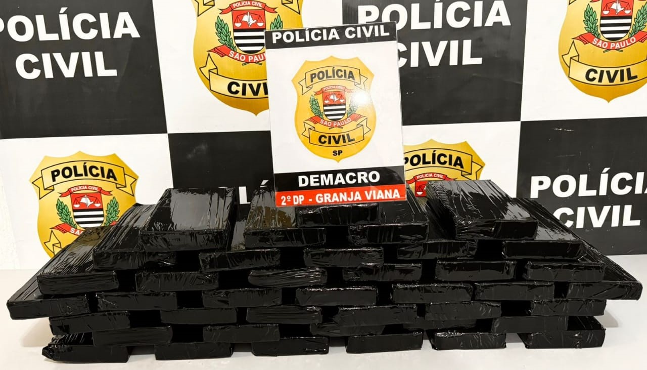 Polícia prende em flagrante homem com 40kg de cocaína em Araçariguama