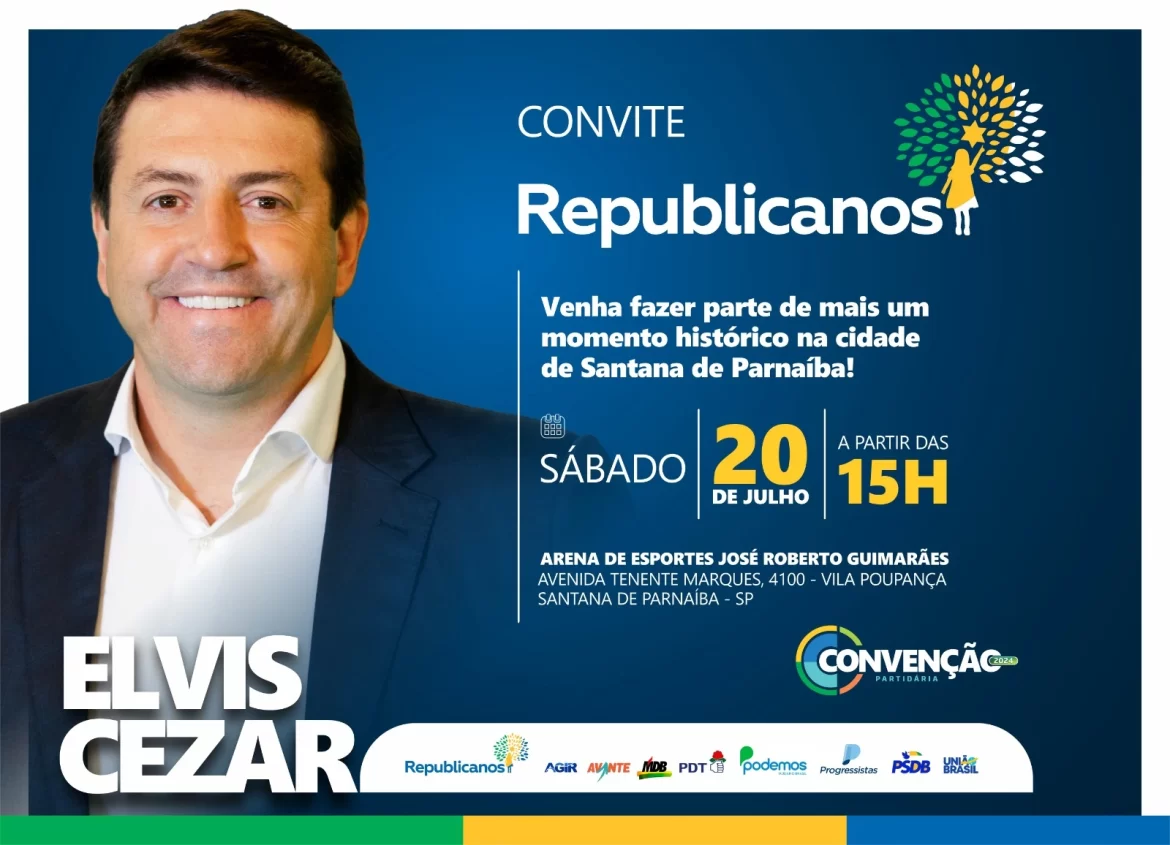 Republicanos realiza convenção e anunciará Elvis Cezar com candidato a prefeito no sábado (20)